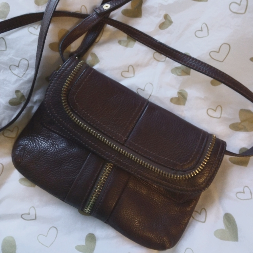 B Mackowsky real leather 🤎 cross body/shoulder/clutch/wristlet